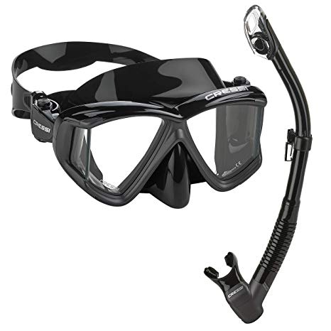 Cressi Panoramic Wide View Mask Dry Snorkel Set