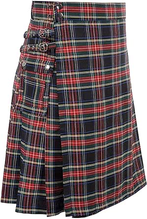 Men's Kilt for Men Utility Tactical Kilts for Men,Mens Kilts Irish Scottish Kilts Mens Skirt with Cargo Pockets