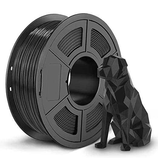 SUNLU Shiny SPLA Filament, 3D Printer Filament SPLA, Upgraded PLA Filament in 2020, 1.75mm, 0.02 mm, 1KG Black