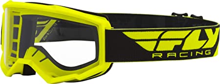 FLY Racing Adult Focus Goggles for Motocross, Off-road, ATV, UTV, and More (HI-VIS with Clear Lens)