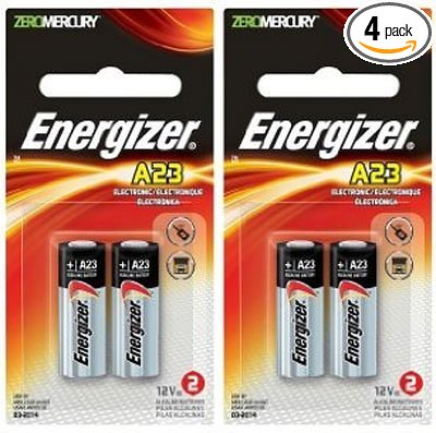 Energizer A23 Battery, 12 Volt, 4 Batteries (2 X 2 Count Retail Packages)   Free Battery Holder-