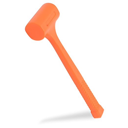 Neiko 02847A Tools Dead Blow Hammer, 2 lb, Neon Orange