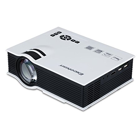 Excelvan UC40 Multi-media Mini 800 Lumens Portable LED Projector Home Cinema Theater for iOS Android Smartphone Laptops with Remote Control