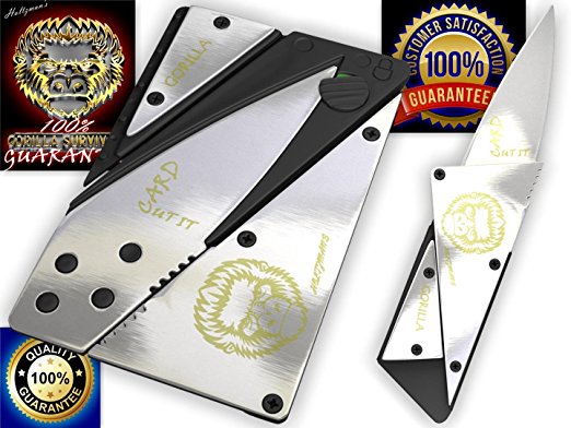 Credit Card Sized Folding Wallet Knife- This Is the Perfect Pocket or Survival Tool, and It Looks Great with Durable, Polished Stainless Steel. It's Cool, Portable, Practical, and Lightweight with a. We Know You'll Love It!!