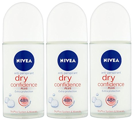 Nivea for Women Deodorant Roll On 1.69 oz - 3 Pack (Dry Confidence)