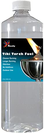 Firefly Tiki Fuel - Tiki Torch Fuel - 32 oz. - Odorless - Significantly Longer Burn