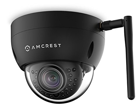 Amcrest ProHD Fixed Outdoor 1.3 Megapixel Wi-Fi Vandal Dome IP Security Camera - IP67 Weatherproof, IK10 Vandal-Proof, 1.3MP (1280x960 TVL), IPM-751B (Black)