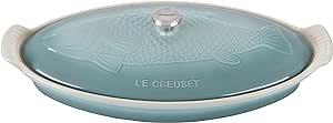 Le Creuset Heritage Stoneware Oval Fish Baker, 1.7qt., Sea Salt