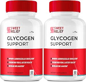 Sweet Relief Glycogen Support Capsules - Sweet Relief Blood Vessel Cleaner Supplement, Glycogen Support Sweet Relief Advanced Formula SweetRelief Capsules for Overall Health   Wellness (2 Packs)