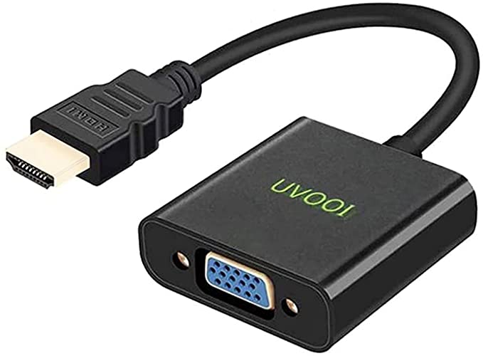 HDMI to VGA Adapter, Unidirectional Active Male HDMI to VGA Female with 3.5mm Audio and Micor USB Power Port for All HDMI Computer to VGA Monitor