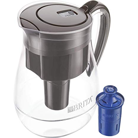 Brita 36395 Monterey Water Filter Pitcher, 10 Cup, Black