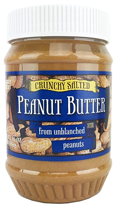 Trader Joe's Crunchy Salted Peanut Butter From Unblanched Peanuts