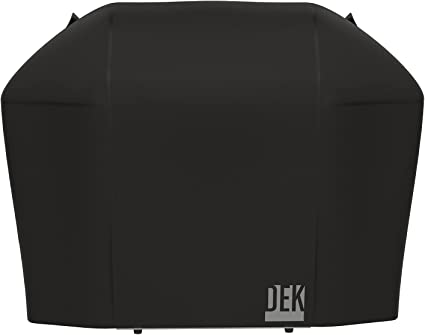 DEK® Ultimate Grill Cover, Medium, 58" x 24" x 45, Heavy-Duty 600D x 600D Black Polyester with PVC Coated Fabric