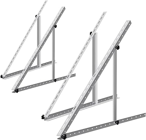 ECO-WORTHY 2 Sets 28inch Adjustable Solar Panel Tilt Mount Brackets with Foldable Tilt Legs, Ideal for 2pcs 100 150 200 Watt Solar Panel on Roof, RV, Boat, and Off-Grid