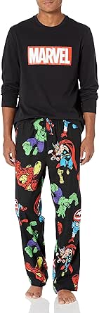 Amazon Essentials Disney | Marvel | Star Wars Men's Flannel Pajama Sleep Sets