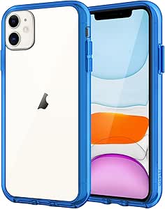 JETech Case for iPhone 11 (2019), 6.1-Inch, Shockproof Transparent Bumper Cover, Anti-Scratch Clear Back (Blue)