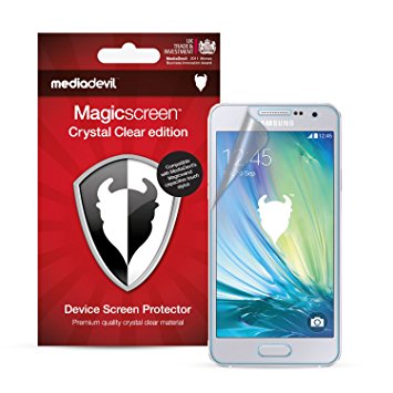 MediaDevil Samsung Galaxy A5 Screen Protector: Magicscreen Crystal Clear (Invisible) Edition - (2 x Protectors)