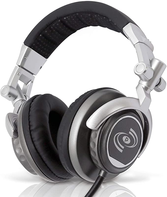 Over Ear Professional DJ Headphones - Pro Wired Active Turbo Headphone w/ Padded Ear Cushions for Extreme Sound Isolation, For Audio Listening and Music Streaming, Studio / Personal Use - Pyle PHPDJ1