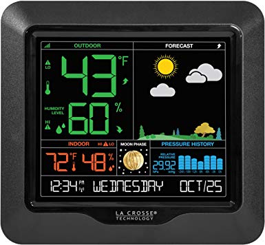 La Crosse Technology S84107 Color Forecast Station, Black