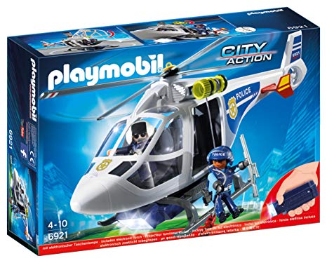 Playmobil 6921 City Action Police Helicopter with LED Searchlight