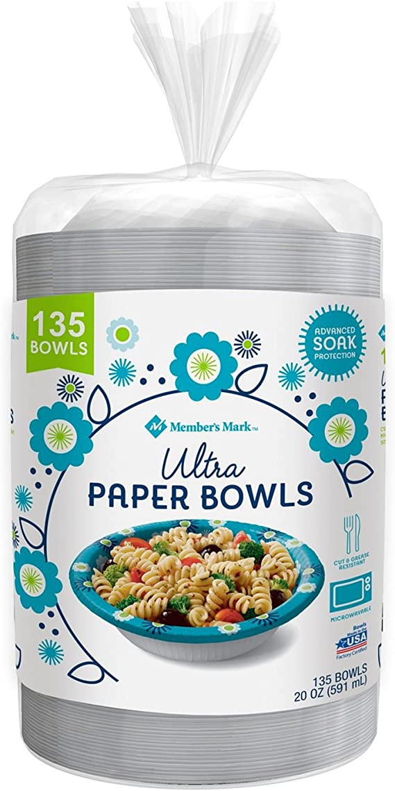 Member's Mark Ultra Paper Bowl, 20 oz. (135 ct.)