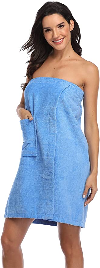 Super Shopping-zone Women's Towel Wraps Body Wrap Cotton Bath Shower Robes Towel Robes,Solid Color