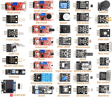DEYUE 38 in 1 Sensor Module kit for Arduino Rapsberry Pi Project