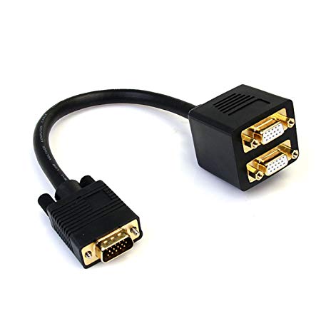 Startech.Com VGASPL1VV Vga to 2X Vga Video Splitter Cable-M/F, 1-Feet