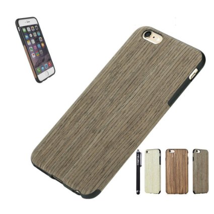iPhone 6 Case, Phone 6s Case, TabPow [Wooden][Shockproof][Drop Protection][Heavy Duty] Dual Layer Slim Hybrid Wood Case Cover For iPhone 6 / iPhone 6S (4.7 Inch) (Dark Rosewood)