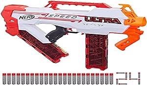 Nerf Ultra Speed Fully Motorized Blaster, Fastest Firing Ultra Blaster, 24 AccuStrike Ultra Darts, Uses Only Ultra Darts