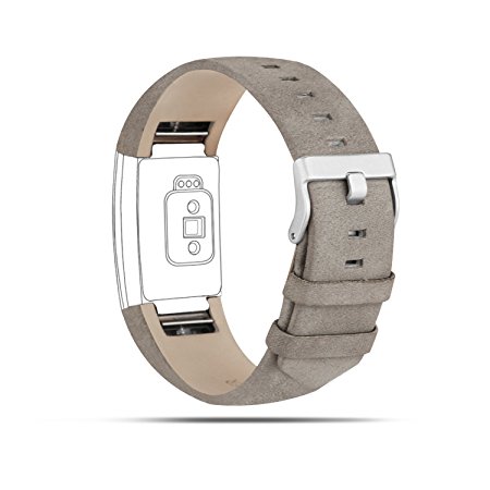 For Fitbit Charge 2 Bands, Genuine Leather Replacement Bands for Fitbit Charge 2