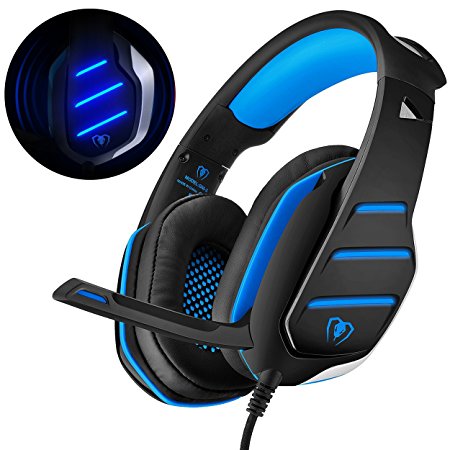 Gaming Headset for PS4 PC, Beexcellent Super Comfortable Stereo Bass 3.5mm Games Headphones with Microphone for Xbox One, Laptops, Mac, Tablet and Smartphone