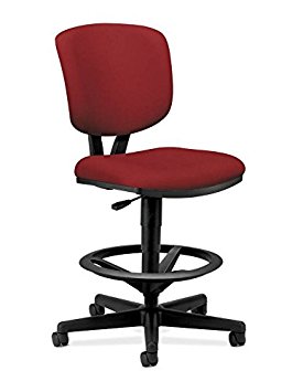 HON Volt Task Stool - Upholstered Adjustable Office Stool, Crimson (H5705)