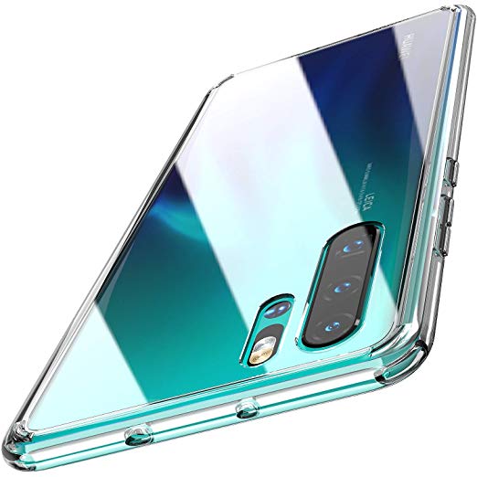 TOZO for HUAWEI P30 Pro Case Hybrid Soft Grip Clear Back Panel Ultra-Thin [Slim Thin Fit] Cover for HUAWEI P30 Pro[Clear]