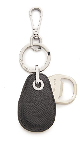 Michael Kors Men's Harrison Leather Bottle Opener Key Fob