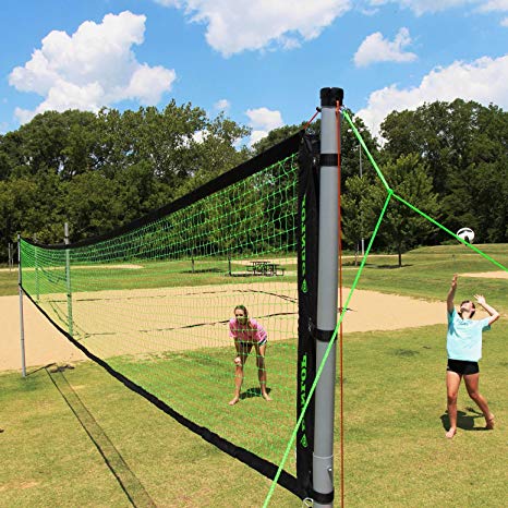 Volleyball Badminton Set Net Portable Adjustable Poles 4 Rackets Kids Family Fun Sports Beach Park Backyard Outdoor