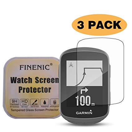 FINENIC [3 Pack] Screen Protector for Garmin Edge 130. [ 9H Tempered Glass] [No White Edge][Easy-Install] …