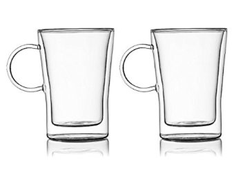 Home Fashions Double Wall Insulated Glasses, Set of 2, 11 Ounces