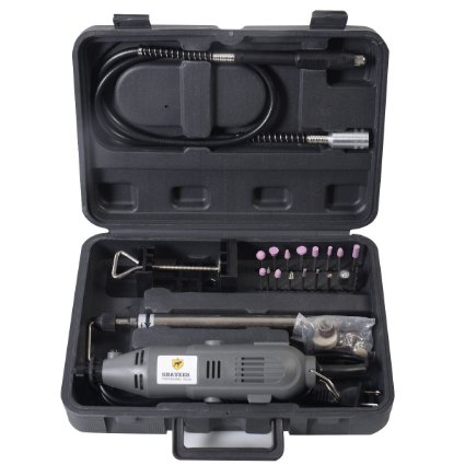Goplus® Flex Shaft Rotary Tool Kit Variable Speed W/ Storage Case and 40pc Accessories