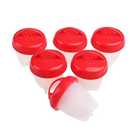 HaWenny 6 Pack Egg Cooker,Hard & Soft Maker,Egg Cups ,No shell,BPA Free,Non Stick Silicone,Boiled,As Seen On TV
