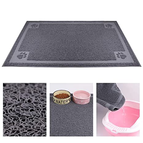 KITAINE Pet Feeding Mat for Dog Cats Waterproof Large XL Dog Mat for Food & Water Bowls Feeders Dishes Easy to Clean Cat Dog Food Mats Non-Slip for Floors