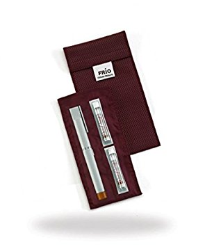 Frio Insulin Cooling Case, Reusable Evaporative Medication Cooler - Duo Wallet, Burgundy