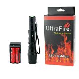 Ultra Bright Cree 1600lm Lumen Adjustable LED Aluminum Alloy Flashlight Torch  Charger  2 X 18650 Battery 5 Mode