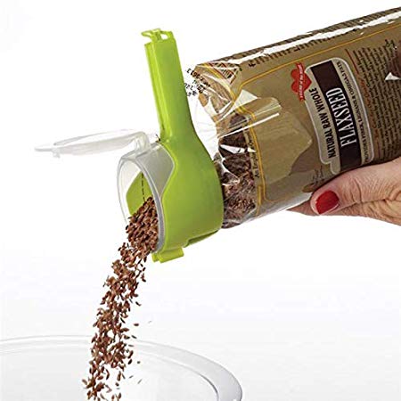 TOP Chef Seal & Pour Bag Clip for Food and Snacks Storage (Green)
