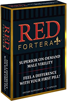 Clinically Tested Red Fortera 3 Pack - Fast Acting Tribulus Energy Performance Booster | Increase Performance and Stamina On-Demand