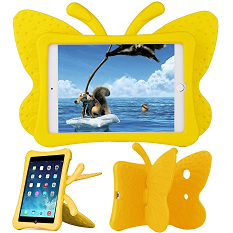 Xboun Butterfly Series EVA Shock Proof Protective Case for Apple iPad Mini 1/Mini 2/ Mini 3 - Yellow