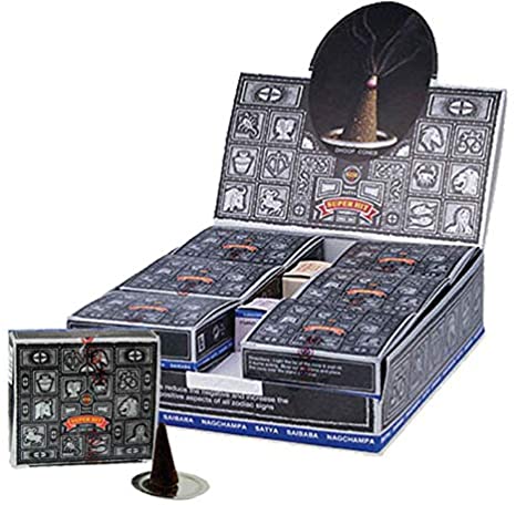 Nag Champa Satya Sai Baba Temple Incense Cones Carton, 12 Box (Super Hit)