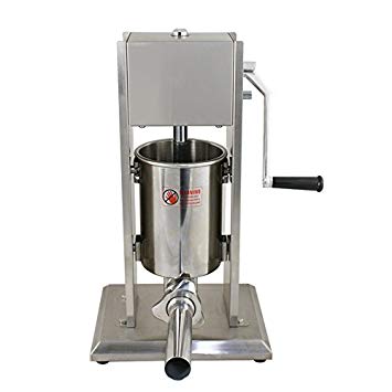 ZENY 3L 7lbs Sausage Stuffer 2 Speed Commercial Stainless Steel Vertical Sausage Maker Restaurant Meat Pork Filler (3L)