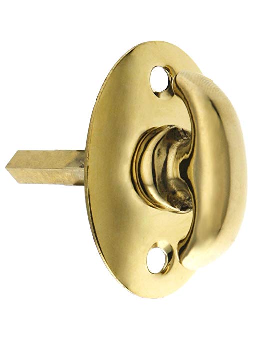 Solid Brass Thumb Turn in Polished Brass
