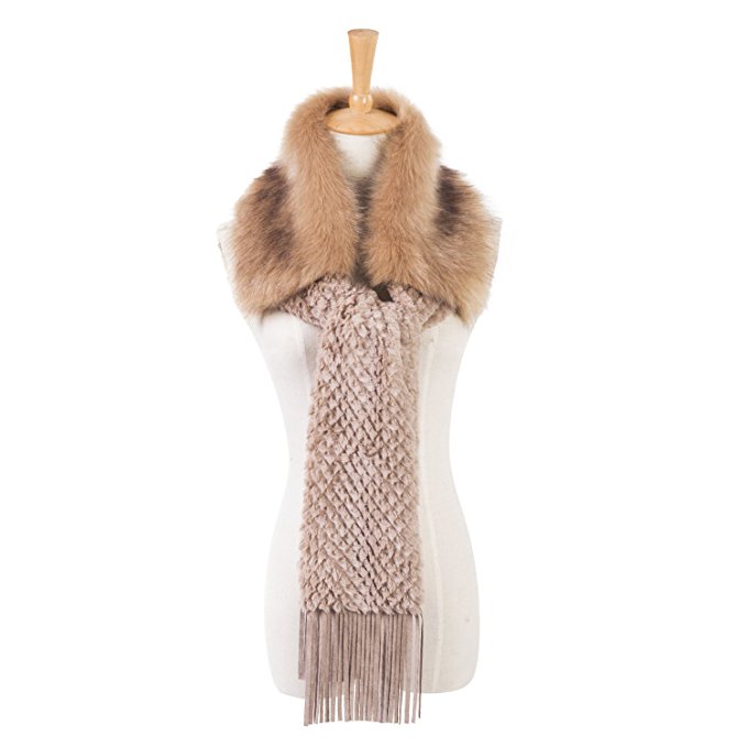 Faux Fur Collar for Winter Coat and Jacket, Fur Winter Warm Scarf for Women by REDESS[Various of Styles and Colors]